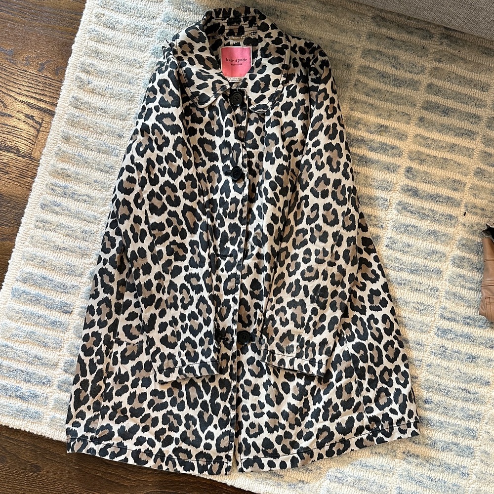 Kate Spade Leopard Print Raincoat